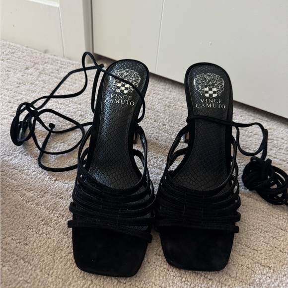 Vince Camuto black suede heels - Picture 2 of 14